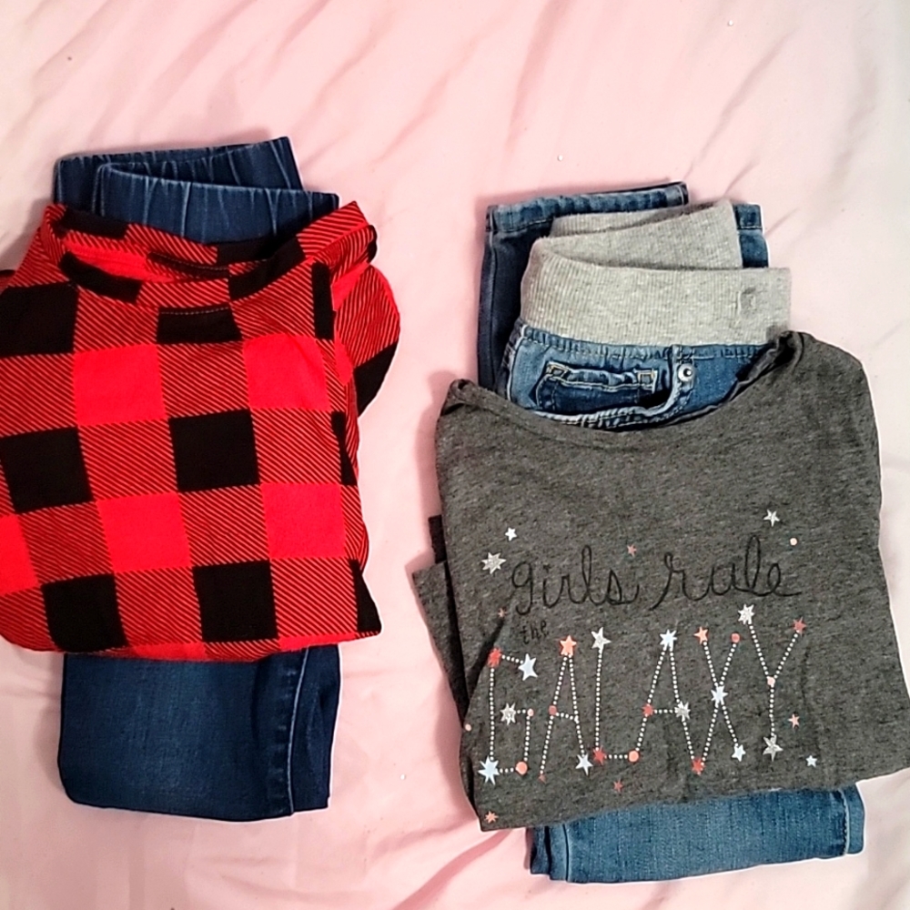 Bundle 3 jeans 3 tops 5t